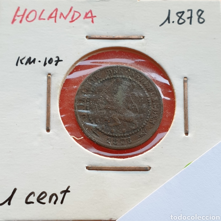 Monedas antiguas de Europa: Holanda 1 cent 1878 - Foto 1