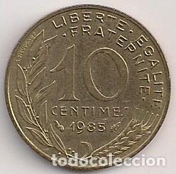 Monedas antiguas de Europa: Francia - 10 c&eacute;ntimos 1985 - Km#929 - Foto 1
