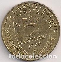 Monedas antiguas de Europa: Francia - 5 c&eacute;ntimos 1986 - Km#933 - Foto 2
