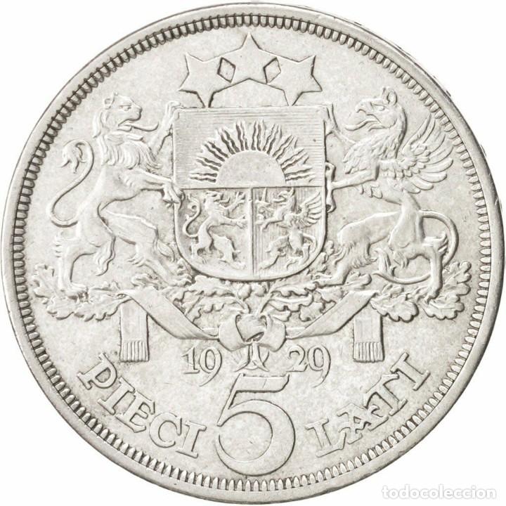 Monedas antiguas de Europa: LETONIA 5 LATS 1929 ........... - Foto 2