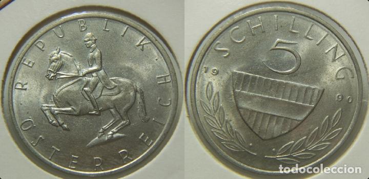 Monedas antiguas de Europa: MONEDA DE AUSTRIA 5 SHILLING 1990 SC - Foto 1