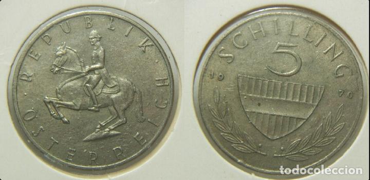 Monedas antiguas de Europa: MONEDA DE AUSTRIA 5 SHILLING 1970 - Foto 1