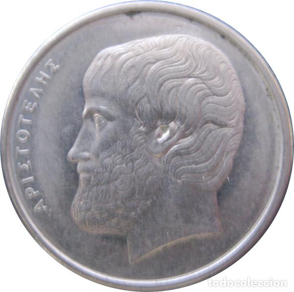 Monedas antiguas de Europa: Grecia (III Rep&uacute;blica), 5 Dracmas 1976 KM#118./ La de las fotos.