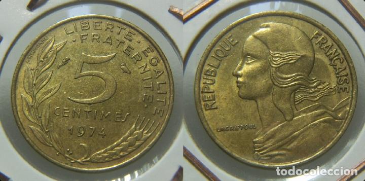 Monedas antiguas de Europa: MONEDA DE FRANCIA 5 CENTIMOS 1974 - Foto 1