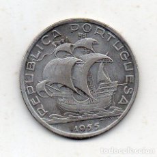 Monedas antiguas de Europa: PORTUGAL. 10 ESCUDOS. AÑO 1955. PLATA.. Lote 216368688
