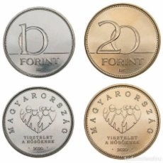 Monedas antiguas de Europa: HUNGRÍA COVID-19 SET 10 + 20 FLORÍN 2020 UNCIRCULATED LOTE HÉROES COTIDIANOS EN PANDEMIA. Lote 240213045