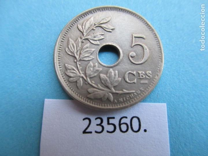 Moedas antigas da Europa: B&eacute;lgica 5 c&eacute;ntimos 1910 leyenda en frances