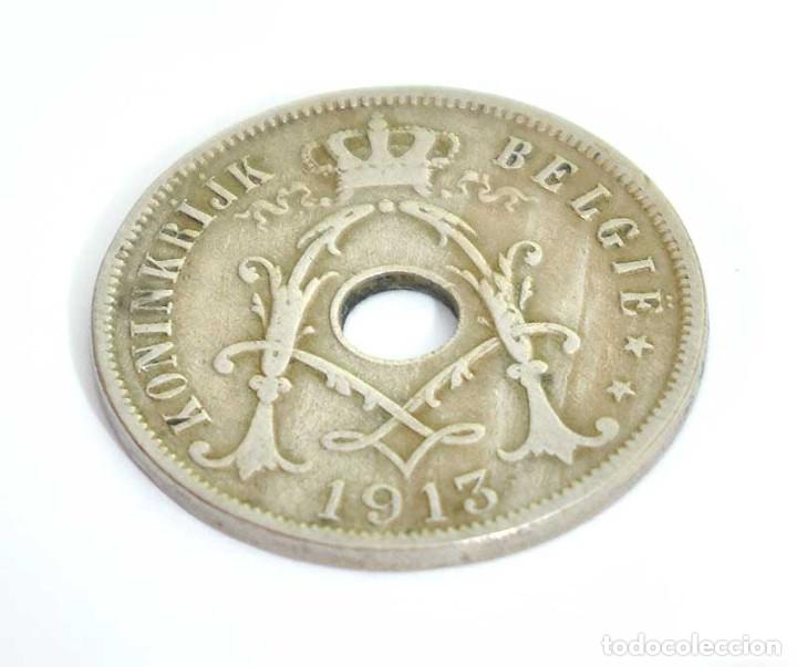 Monete antiche di Europa: Moneda B&eacute;lgica 25 cent 1913