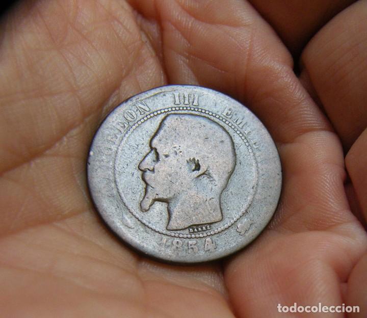 Monedas antiguas de Europa: FRANCIA MONEDA DE 10 CENTIMOS 1854 D - Foto 1