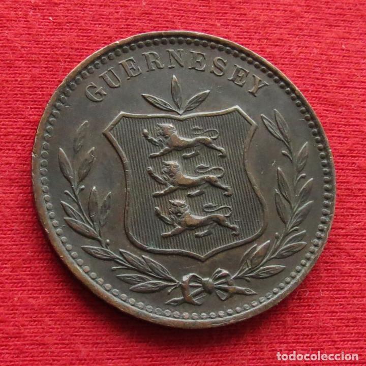 Monedas antiguas de Europa: Guernsey 8 doubles 1889 - Foto 2