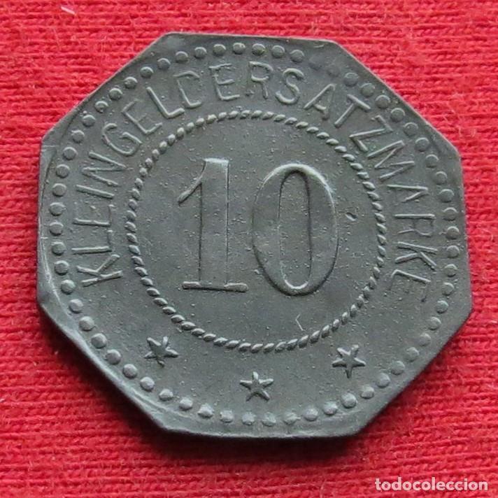 Monedas antiguas de Europa: SAARGEMUND Alsace-Lorraine 10 pfennig 1917 notgeld 516 - Foto 2 - 222046315