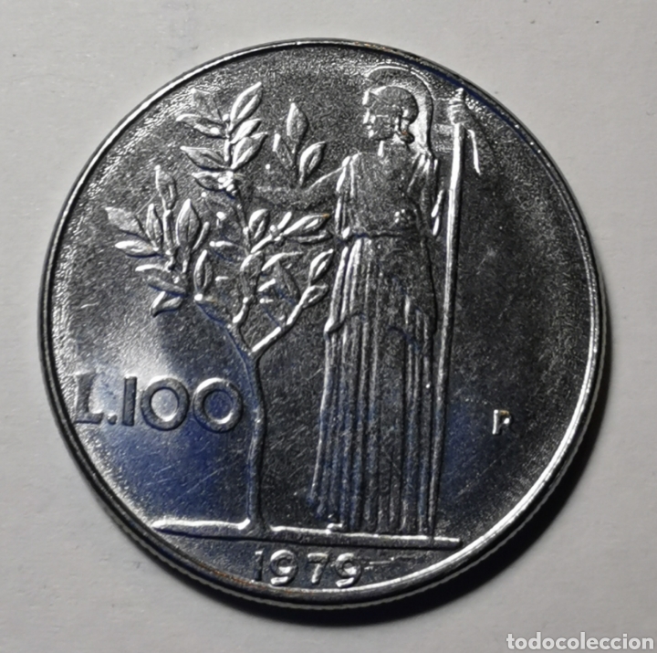 Moedas antigas da Europa: KM# 96.1 ... MONEDA ITALIA 100 LIRAS 1979 R // BC
