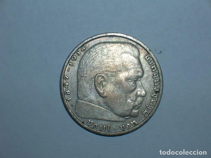 Moedas antigas da Europa: ALEMANIA 2 MARCOS 1938 B PLATA (3283)