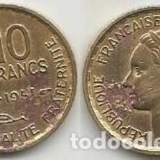 Monedas antiguas de Europa: FRANCIA 1951 - 10 FRANCS - KM 915.1 - CIRCULADA. Lote 223869735
