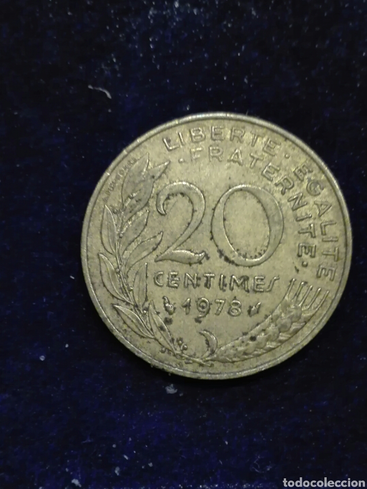 Monedas antiguas de Europa: MONEDA FRANCIA 20 CENTIMOS 1978 - Foto 2