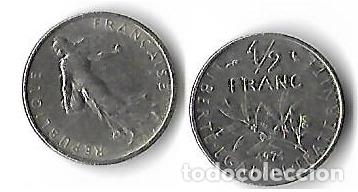Monnaies anciennes de Europe: REPUBLICA FRANCESA 1/2 FRANC 1968