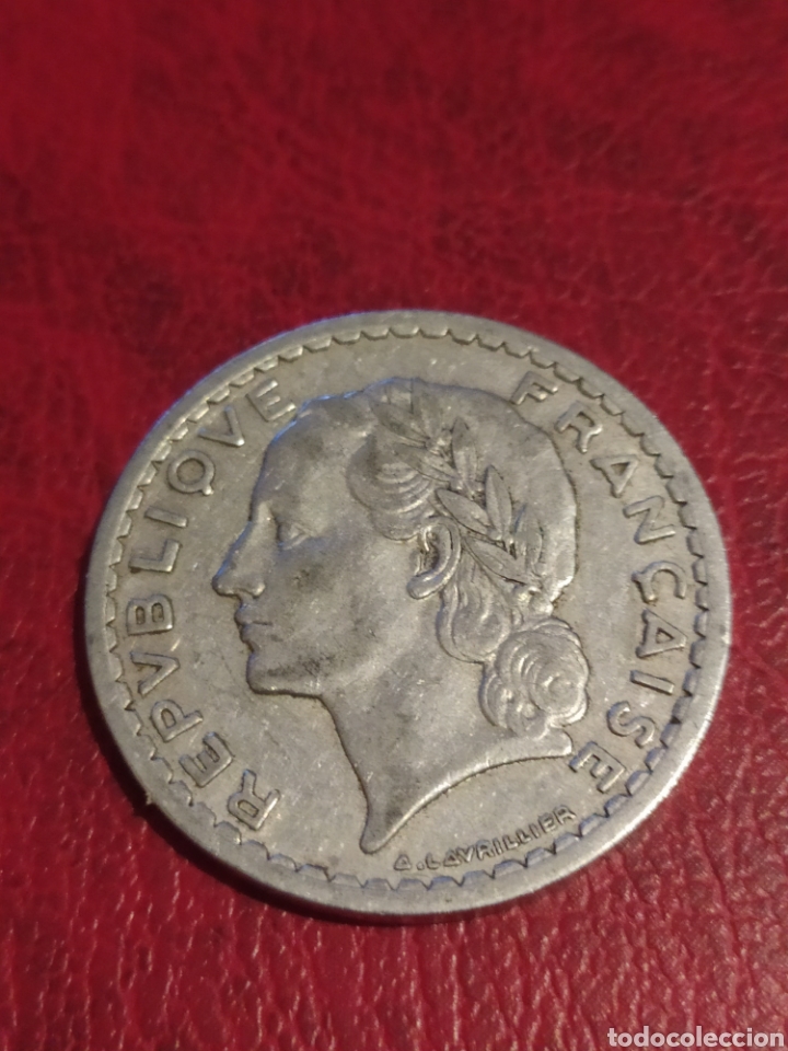 Monedas antiguas de Europa: 5 francos 1949 Francia - Foto 2