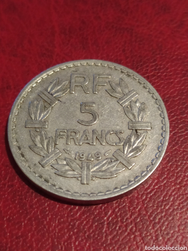Monedas antiguas de Europa: 5 francos 1949 Francia - Foto 1