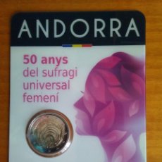 Monedas antiguas de Europa: 2 EUROS -ANDORRA 2020- SUFRAGIO UNIVERSAL FEMENINO - COINCARD. Lote 221109490