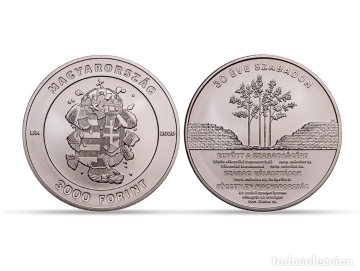 Monedas antiguas de Europa: HUNGRIA 2020.-3.000 FORINT -30 a&ntilde;os de libertad CuNi BU