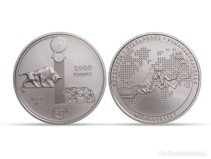 Monedas antiguas de Europa: HUNGRIA 2020.-2.000 FORINT -Bolsa de Valores de Budapest Cn BU
