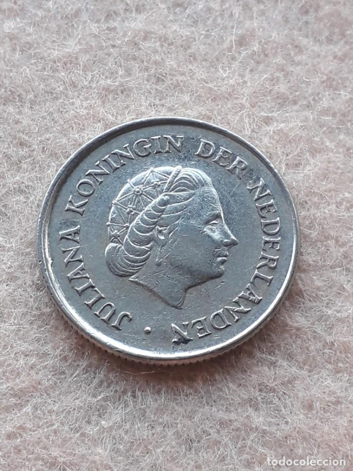 Monedas antiguas de Europa: Holanda. 25 C&eacute;ntimos. A&ntilde;o 1977 - Foto 2