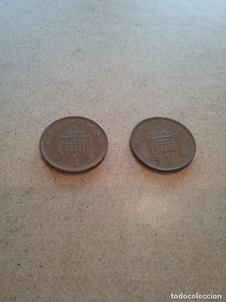 Monedas antiguas de Europa: Dos monedas de 1NEW PENNY 1971 y 1979 (144-2)