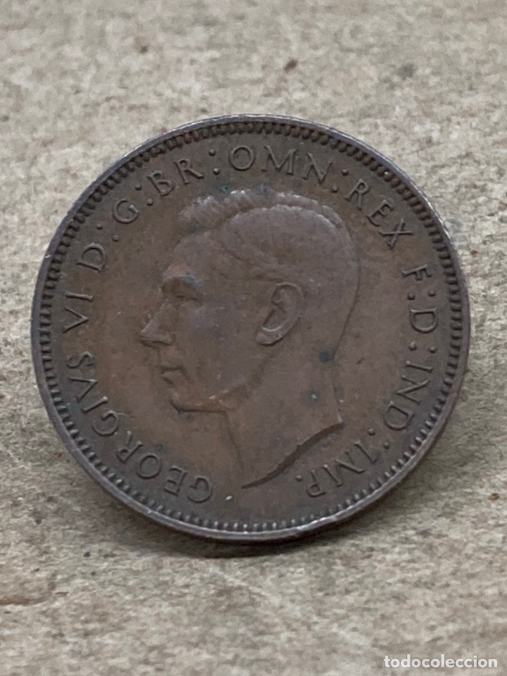 Monedas antiguas de Europa: Moneda Farthing 1946 - Foto 2