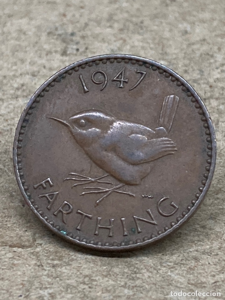 Monedas antiguas de Europa: Moneda Farthing 1946 - Foto 1