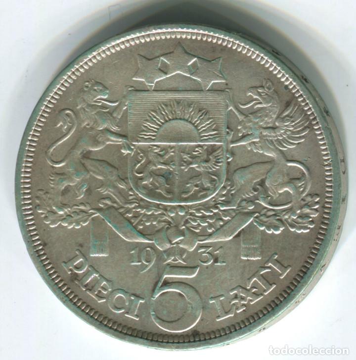 Monedas antiguas de Europa: LETONIA. 5 LATI 1931 PLATA - Foto 1