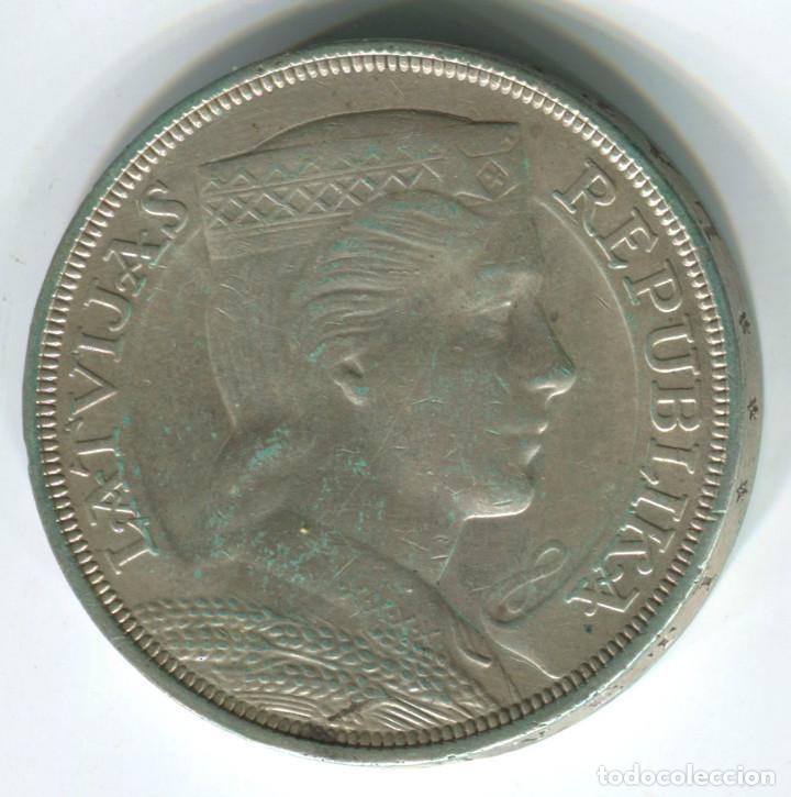 Monedas antiguas de Europa: LETONIA. 5 LATI 1931 PLATA - Foto 2