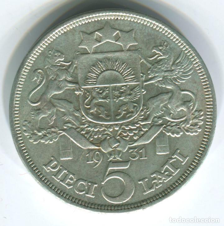 Monedas antiguas de Europa: LETONIA. 5 LATI 1931 PLATA - Foto 1
