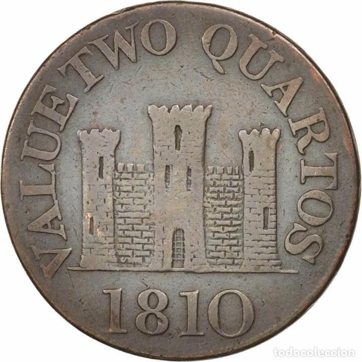 Monedas antiguas de Europa: GIBRALTAR 2 QUARTOS 1810 - Foto 1