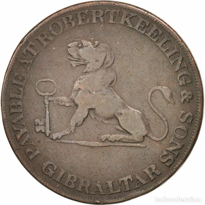Monedas antiguas de Europa: GIBRALTAR 2 QUARTOS 1810 - Foto 2
