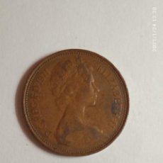Monedas antiguas de Europa: GRAN BRETAÑA 2 NEW PENCE, REINA ELIZABETH II, 1971.