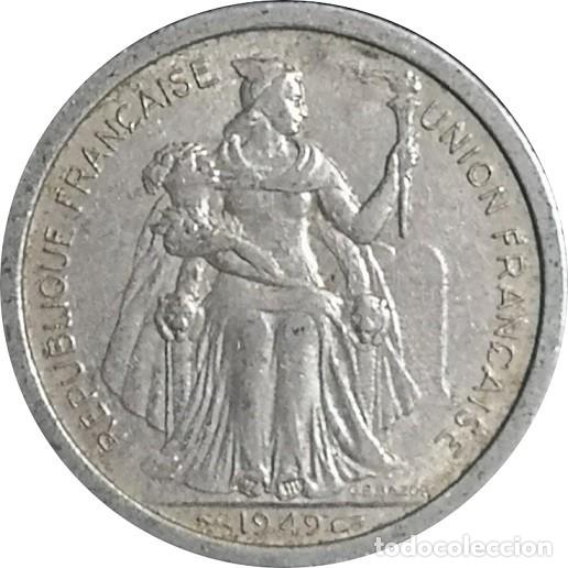 Monnaies anciennes de Europe: NUEVA CALEDONIA FRANCESA. 2 FRANCOS. 1.949