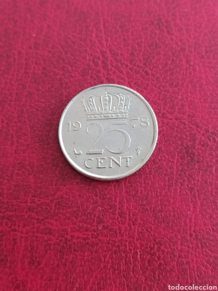 Monedas antiguas de Europa: 25 c&eacute;ntimos 1978 Holanda - Foto 2