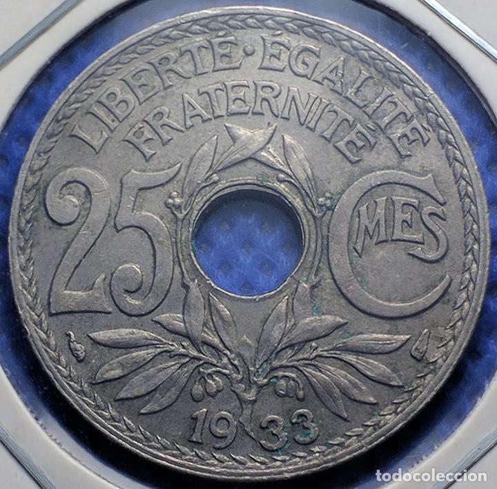 Monedas antiguas de Europa: Francia 25 C&eacute;ntimos 1933 - Foto 1