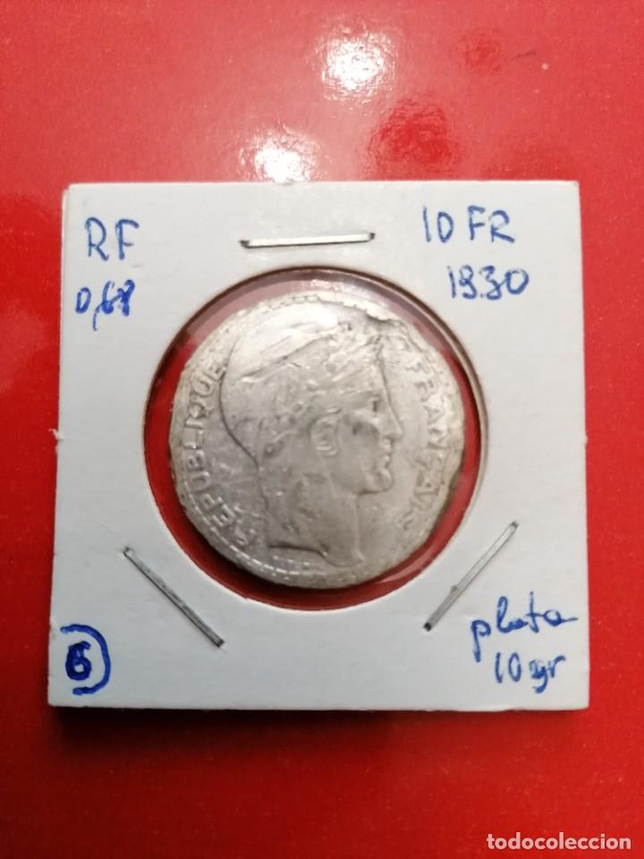 Monedas antiguas de Europa: 10 Francos 1930,plata 10 gr, 0,680 ,conservaci&oacute;n regular (ver fotos )
