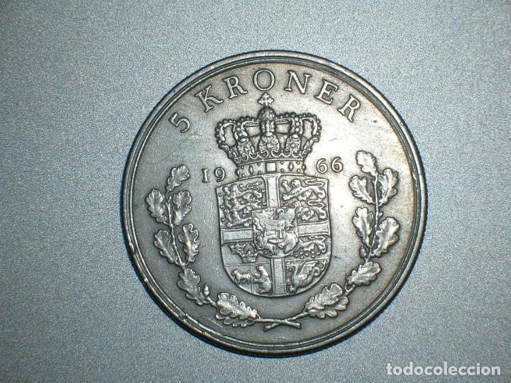 Monedas antiguas de Europa: DINAMARCA 5 CORONAS 1966 (10168) - Foto 2