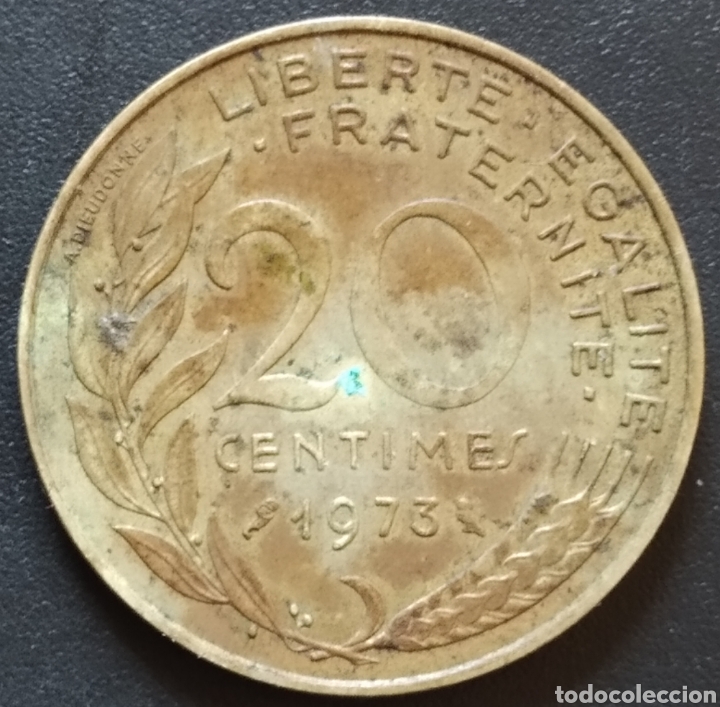 Monedas antiguas de Europa: MONEDA - FRANCIA 20 CENTIMOS 1973 - Foto 1