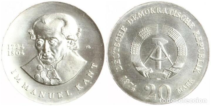 Moedas antigas da Europa: ALEMANIA DEMOCRATICA 20 MARCOS 1974