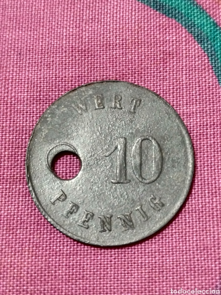 Monedas antiguas de Europa: NOTGELD 10 PFENING GGF INGOLSTADT ALEMANIA F&aacute;brica de fundici&oacute;n de armas y f&aacute;brica de balas GUERRA