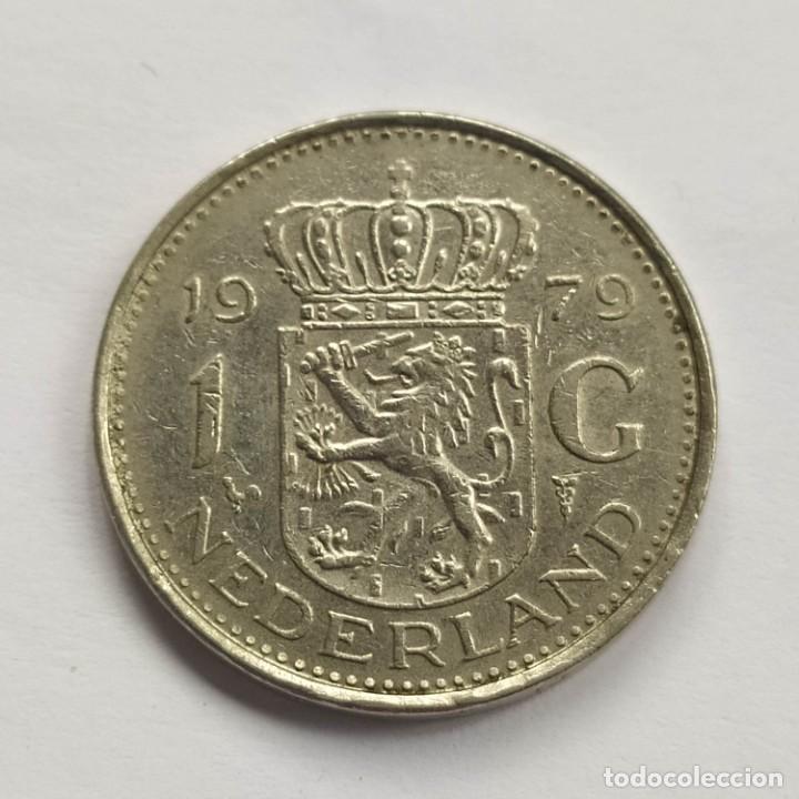Monedas antiguas de Europa: ## Holanda 1 Gulden de 1976 ## - Foto 1