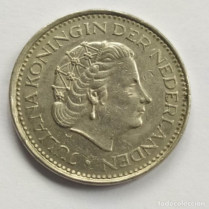 Monedas antiguas de Europa: ## Holanda 1 Gulden de 1976 ## - Foto 2