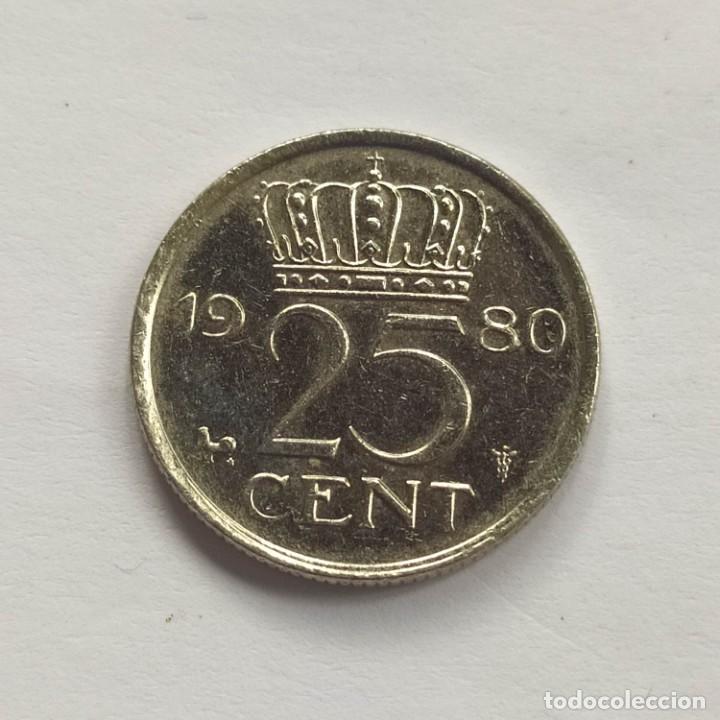 Monedas antiguas de Europa: ## Holanda 25 C&eacute;ntimos de 1980 ## - Foto 1