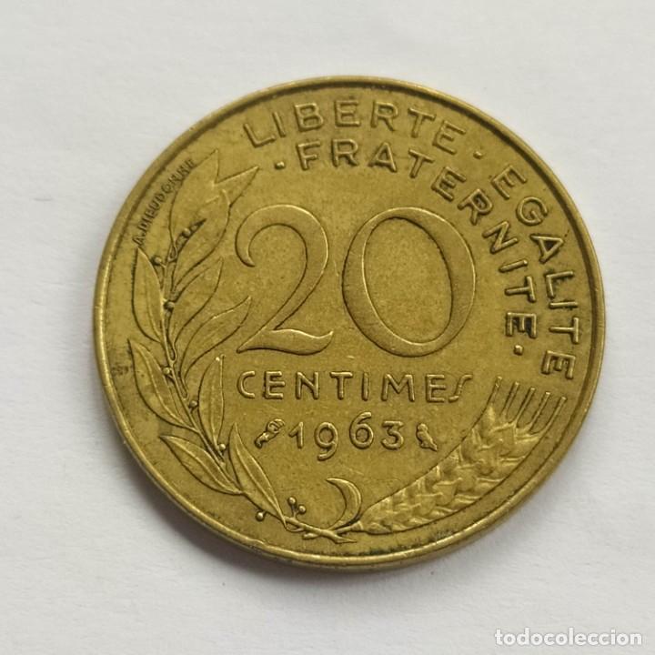 Monedas antiguas de Europa: ## Francia 20 C&eacute;ntimos de 1963 ## - Foto 1
