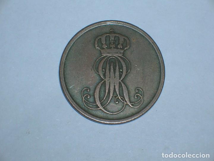 Moedas antigas da Europa: ALEMANIA/HANNOVER 2 PFENNIG 1850 B (4240)
