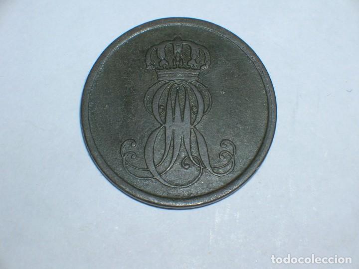 Moedas antigas da Europa: ALEMANIA/HANNOVER 2 PFENNIG 1851 B (4241)