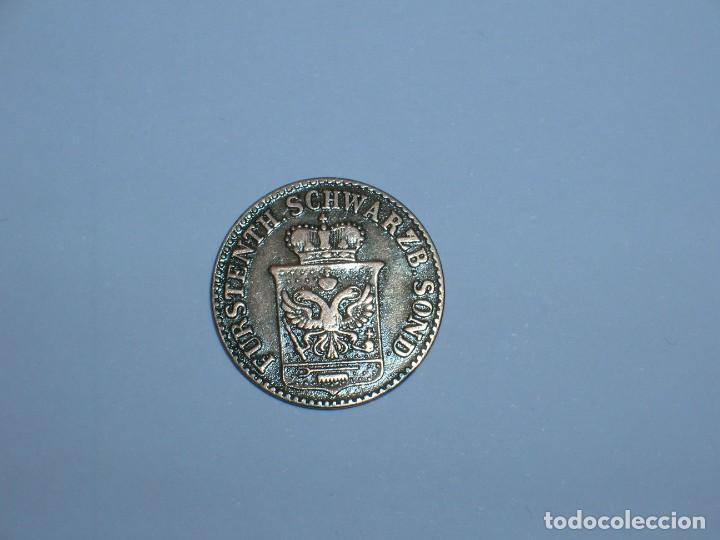 Moedas antigas da Europa: ALEMANIA/SCHWARBURG-SONDERHAUSEN 1/2 SILVER GROSCHEN 1851 A (4284)